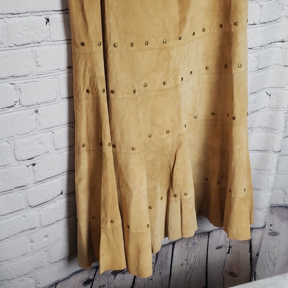 NWT Chico's Suede Beacon Tan Skirt - Picture 4 of 12